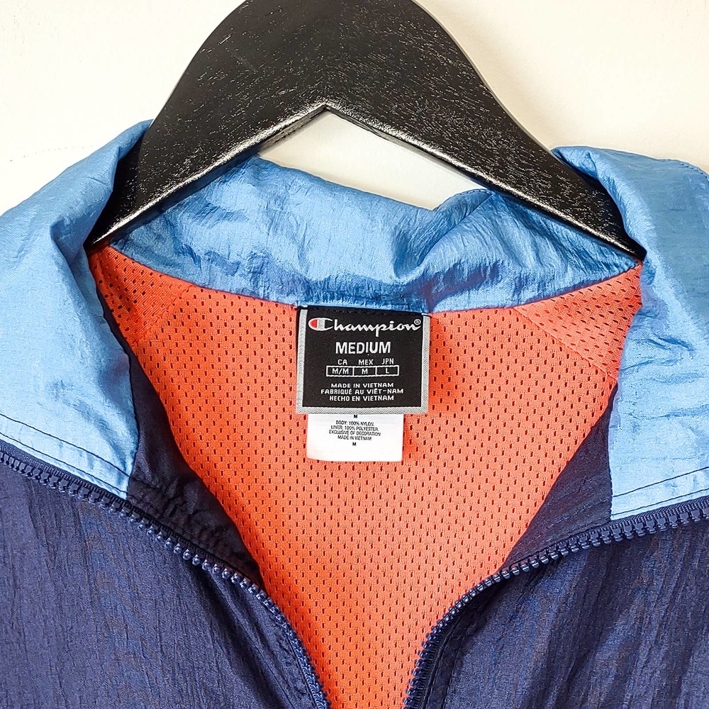 Champion Color Block Windbreaker, Size Medium - image 5